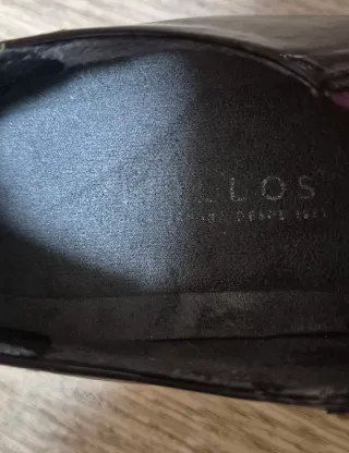 Zapatos Pitillos granates Charol con Tassel