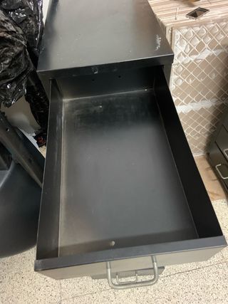 Cajonera metálica negra 6 cajones