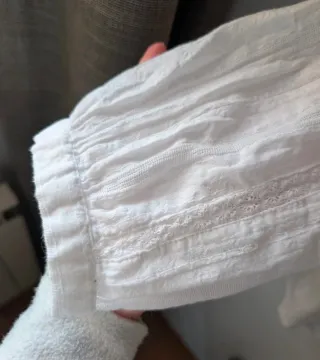 Blusa blanca manga 3/4