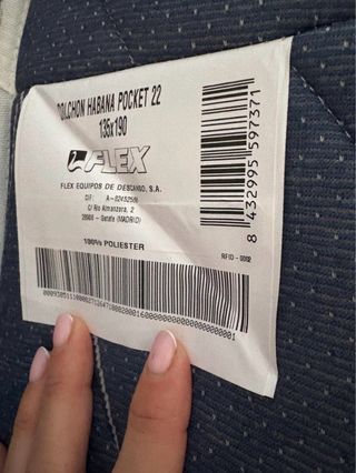 Colchón Habana Pocket 22 (135x190) + Base tapizada