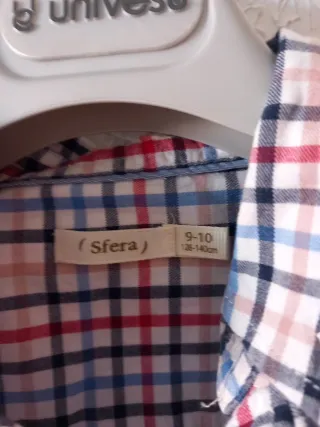 Camisa Sfera Cuadros Talla 9/10
