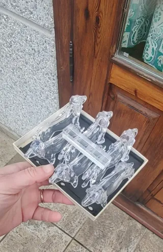 SET 6 REPOSACUBIERTOS PERRO SALCHICHA (VINTAGE)