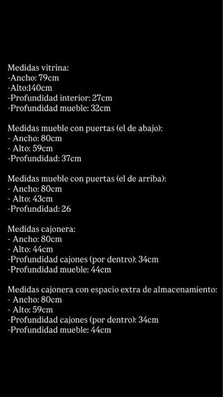 Conjunto Muebles Salón Madera y Cristal