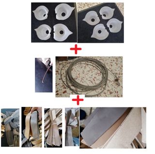 Lote Tiras Piel, Cable Acero y Tulipitas Lámpara