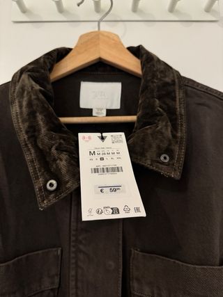 Chaqueta Zara cuello pana Talla M