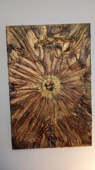 Cuadro abstracto lienzo pintado a mano