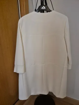 Chaqueta Zara Blanca Manga Media