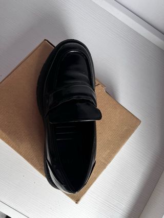 Mocasines negros mujer plataforma