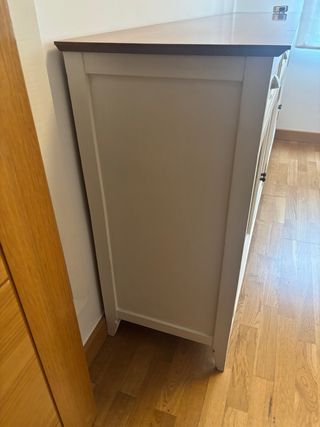 Aparador Auxiliar Estilo Provenzal Madera/Cristal