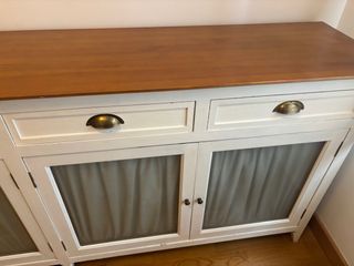 Aparador Auxiliar Estilo Provenzal Madera/Cristal