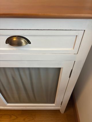 Aparador Auxiliar Estilo Provenzal Madera/Cristal