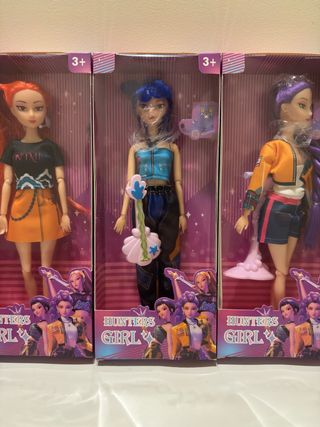 Conjunto 3 Bonecas kpop sem musica