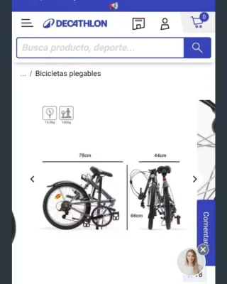 Bicicleta Plegable Roja