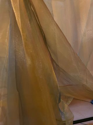 4 Pannelli Tende Voile Oro Verde