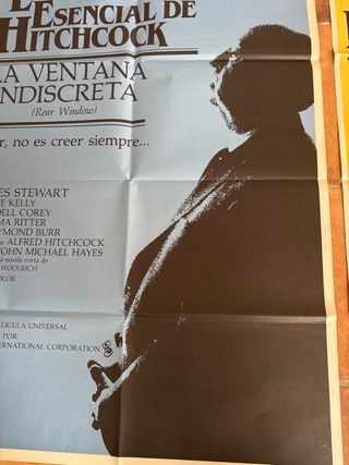 Cuatro carteles originales 1984 Alfred Hitchcock