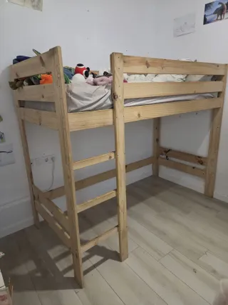 Cama litera de madera infantil
