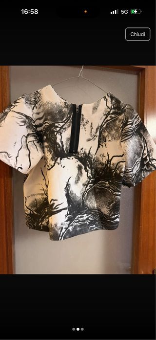 Blusa fantasia bianco e nero