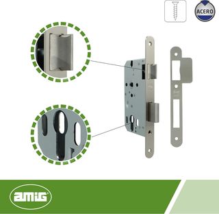 Amig - Cerradura de Embutir para Puertas de Madera