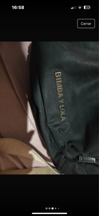 Bolso Bandolera Bimba y Lola Negro Dorado