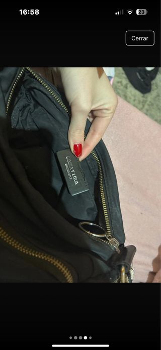 Bolso Bandolera Bimba y Lola Negro Dorado