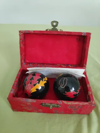 Estuche Vintage Bolas Chinas Baoding