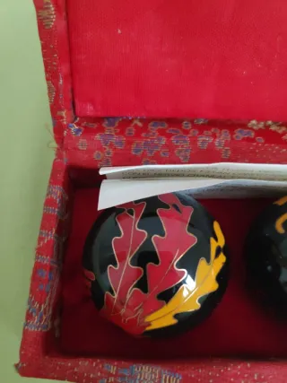 Estuche Vintage Bolas Chinas Baoding