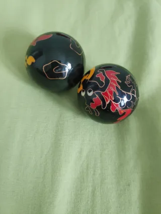 Estuche Vintage Bolas Chinas Baoding