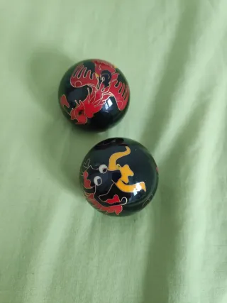 Estuche Vintage Bolas Chinas Baoding