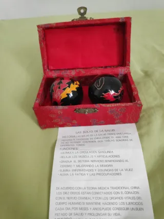Estuche Vintage Bolas Chinas Baoding