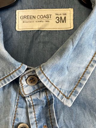 Camisa vaquera manga corta chico Talla M