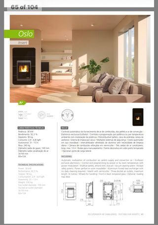 Estufa de pellets Ecoforest OSLO 30 kW