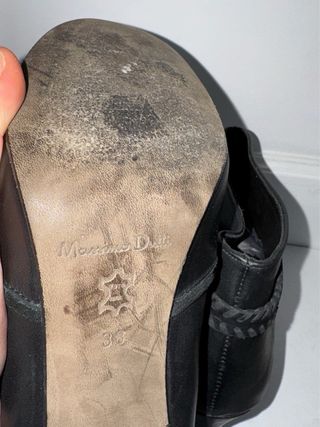 Botines piel negros Massimo Dutti