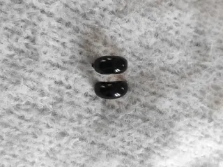 Orecchini cerchietto oro e neri