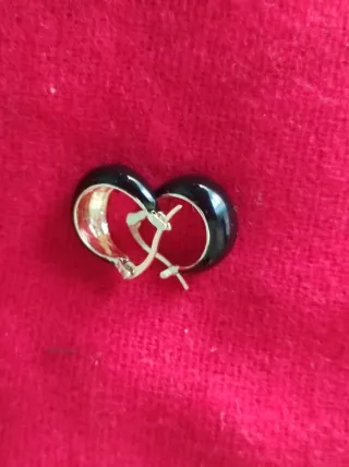 Orecchini cerchietto oro e neri