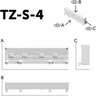 Cuncial TZ-S-4 | Tendedero Automático de Pared 4 C