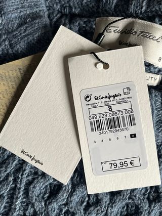 Jersey Emilio Tucci XL Azul Trenzado Nuevo