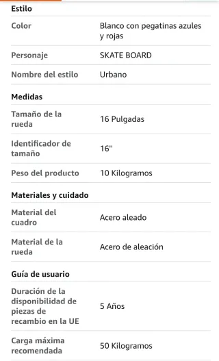 Bicicleta infantil SKATE 12