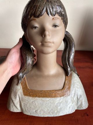 Busto/Escultura Lladró “Niña Jardinera 2 Piezas