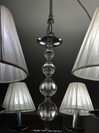 Lámpara de techo plateada