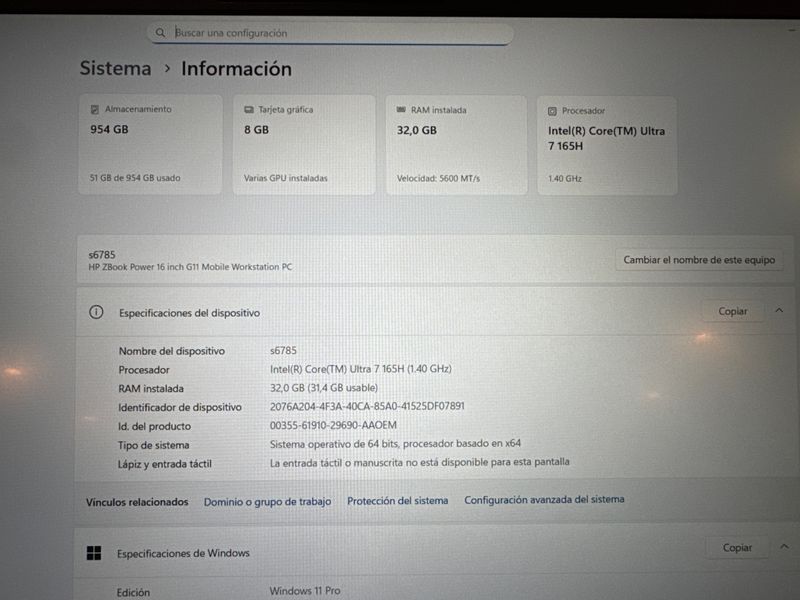 Portátil SEMINUEVO HP ZBook - GARANTIA afbeelding 5