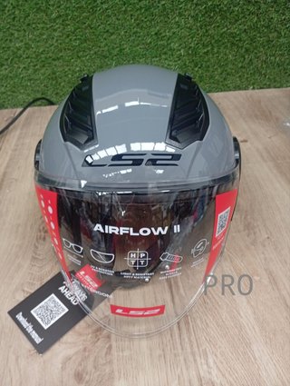 LS2 Casco Moto Jet AIRFLOW II NARDO GREY, XL