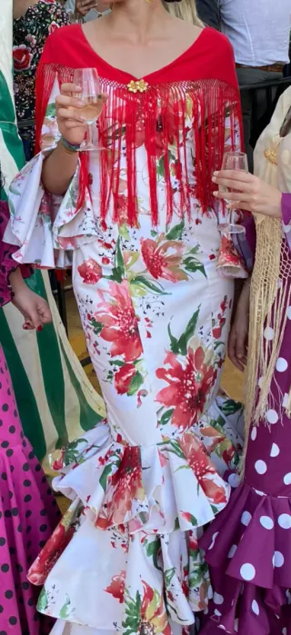 Traje de flamenca estampado floral