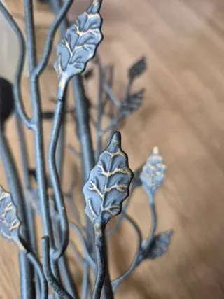 Lámpara de techo grande antigua efecto hojas