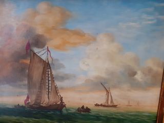 Pareja de óleos de marinas