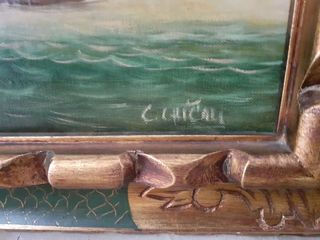 Pareja de óleos de marinas