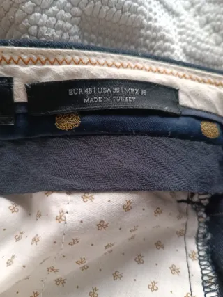 Pantalones de vestir azul  oscuro a cuadros grande