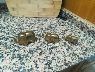 Set 3 Elefantes Bronce Decorativos