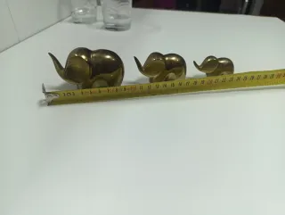 Set 3 Elefantes Bronce Decorativos