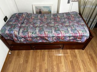 Cama nido de madera con almacenaje