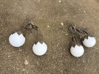 Apliques pared antiguos cristal y metal